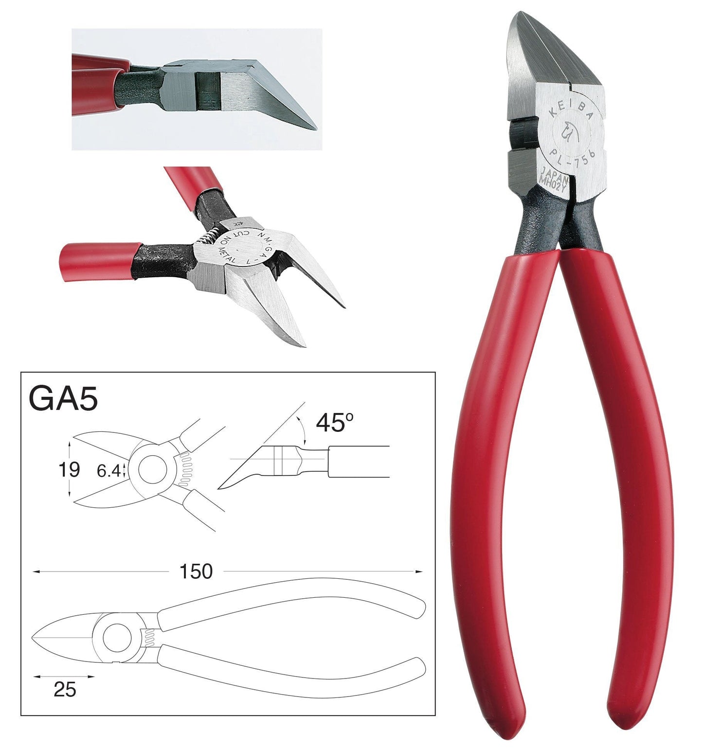 Gate Cutter - Plastic Cutting Pliers- Angled Gate Cutters